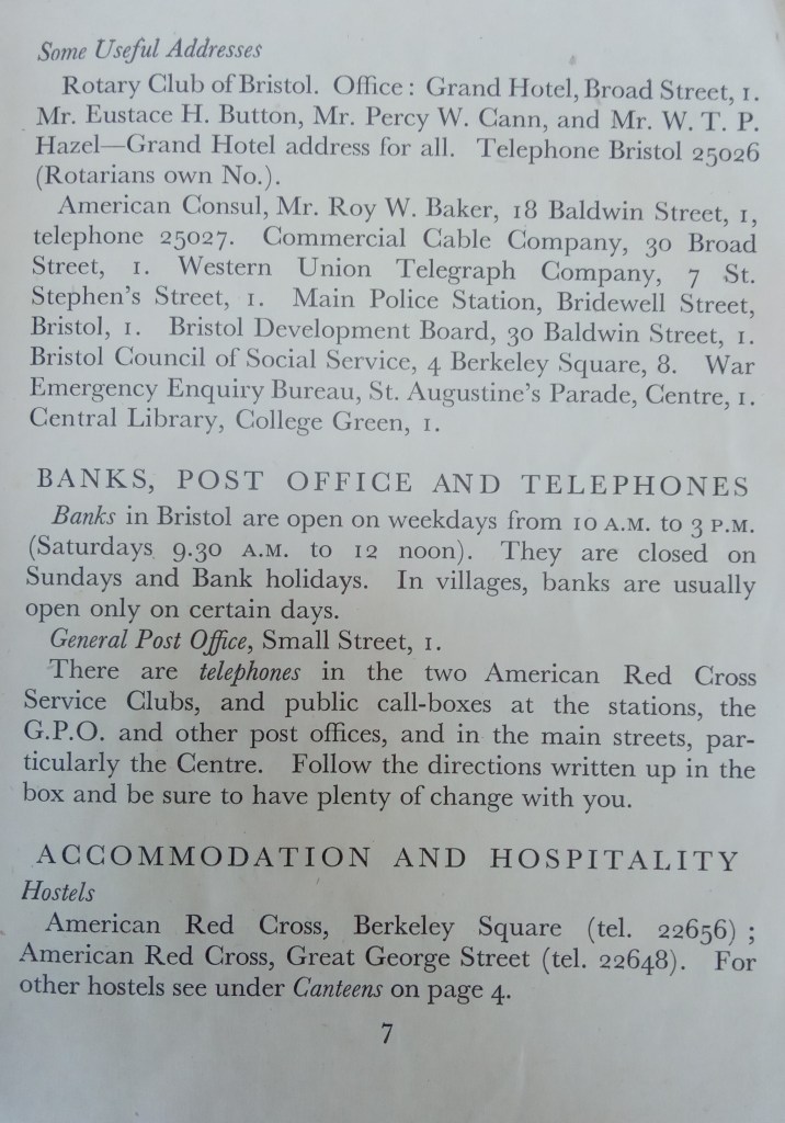 Guide to Bristol US Armed Forces Second World War WW2 WWII England UK Clifton United States Army Air Force USAAF First Army