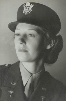 American Nurse Ruth Hamilton Prengle of the 193rd General Hospital in Army Nurse Corp. Served at Frenchay Bristol with American soldiers in Second World War WW2