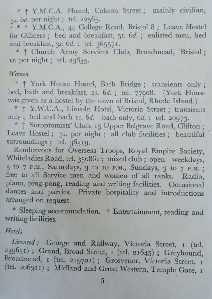 Guide to Bristol US Armed Forces Second World War WW2 WWII England UK Clifton United States Army Air Force USAAF First Army