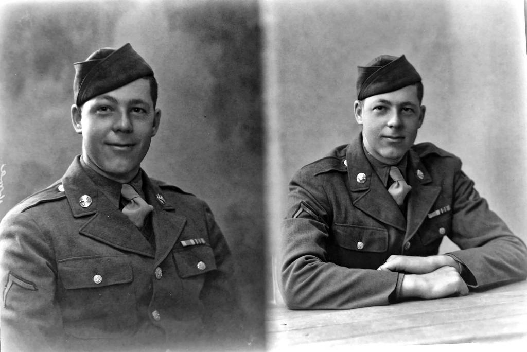 US Army Lance Corporal in Bristol in WW2. Many American Armed Forces Personnel were stationed in Bristol in the Second World War