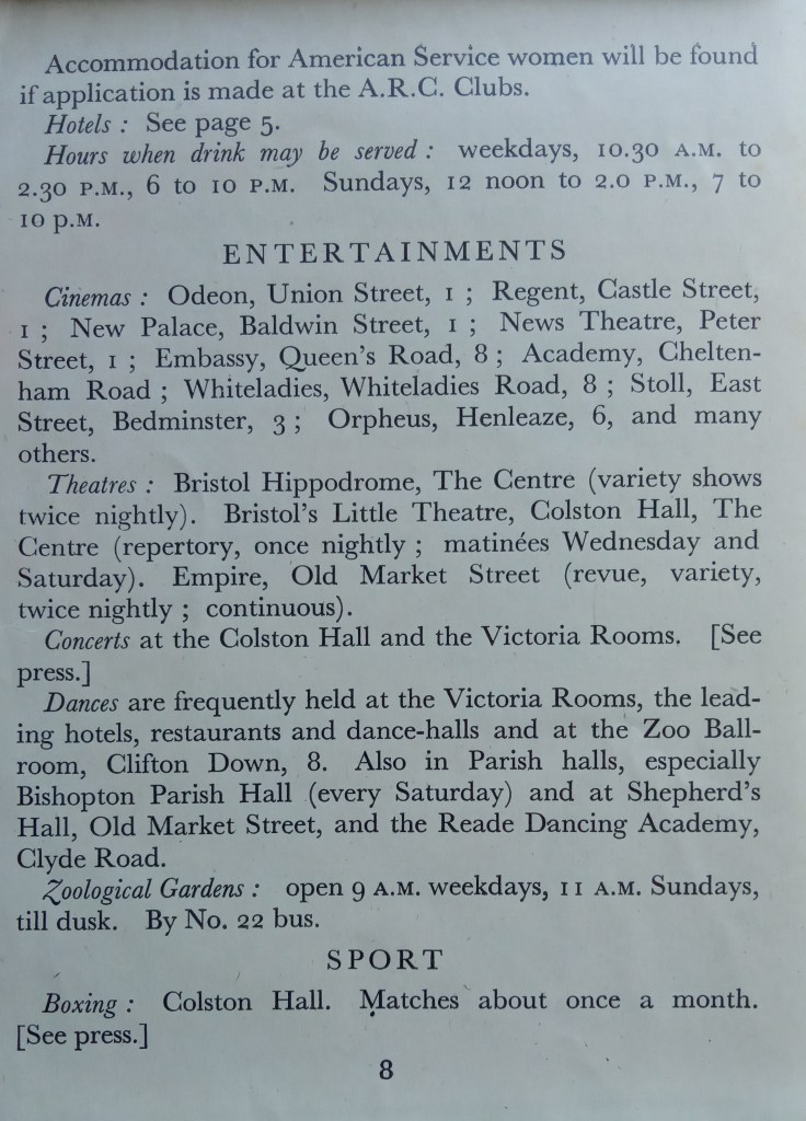 Guide to Bristol US Armed Forces Second World War WW2 WWII England UK Clifton United States Army Air Force USAAF First Army